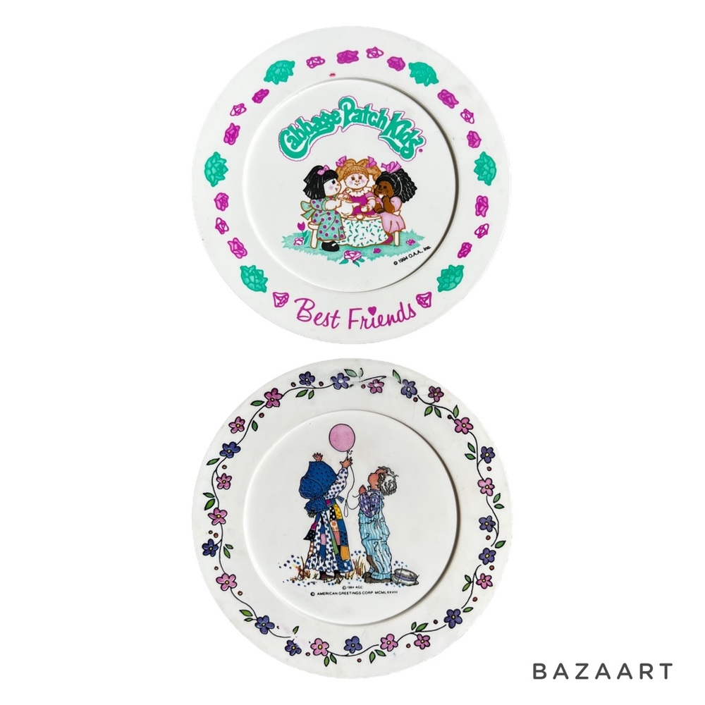1994 Cabbage Patch Kids Plate/Vintage 1984 Holly Hobbies Plate